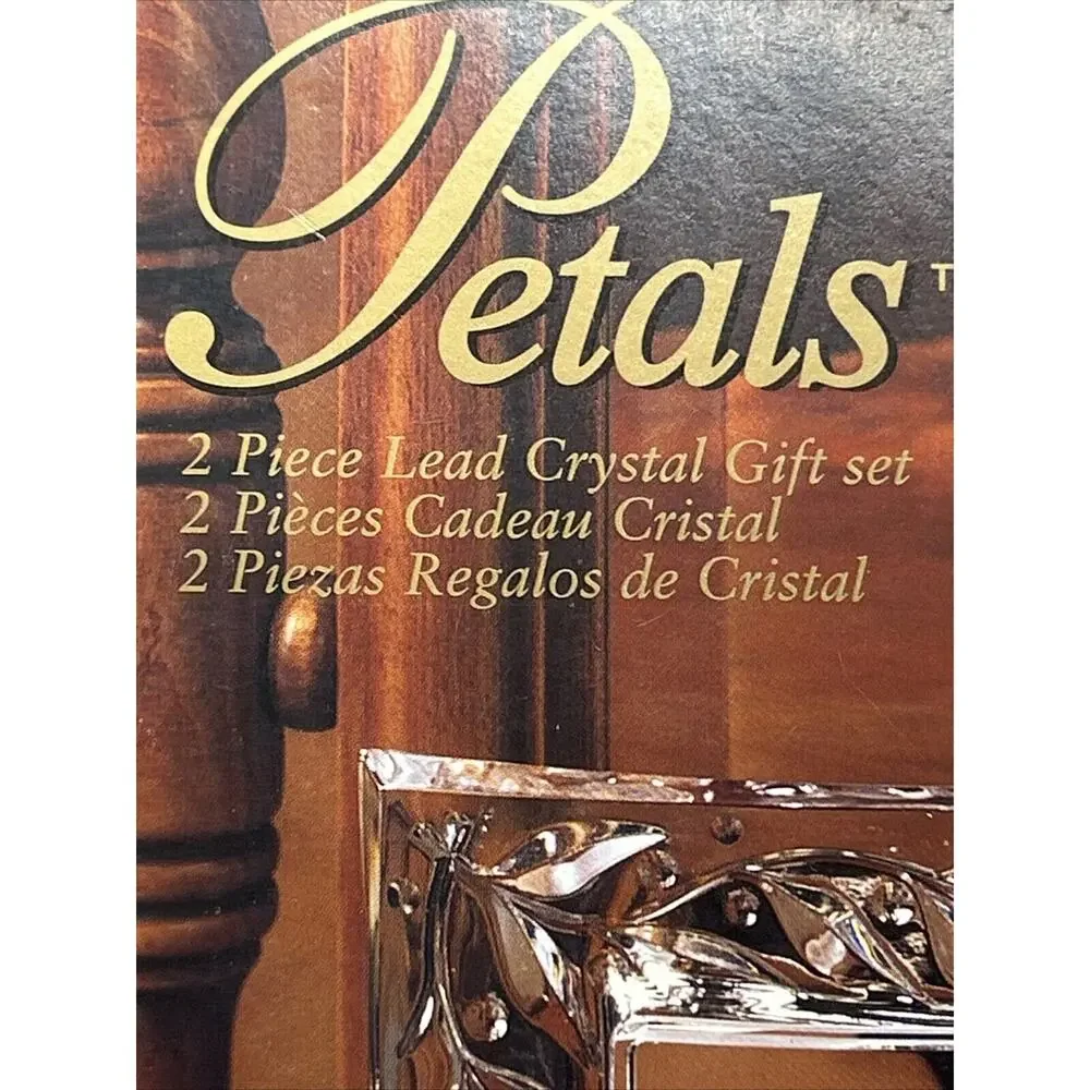 Cristal d' Arques Crystal Petals 24% crystal Photo Frame & Clock Md France C5